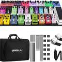 Guitar Pedal Board Aluminum Guitar Effect Pedal Board 28'' x 13.78'' Guitar Effects Pedalboard Accessories with Carrying Bag