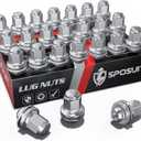 Sposuit M14x1.5 Lug Nuts - Replacement for 2019-2024 Land Rover Defender, 1998-2024 Discovery, 1996-2024 Land Rover Range Rover - OEM Factory Style Closed End Chrome Lug Nut(20 Pcs)