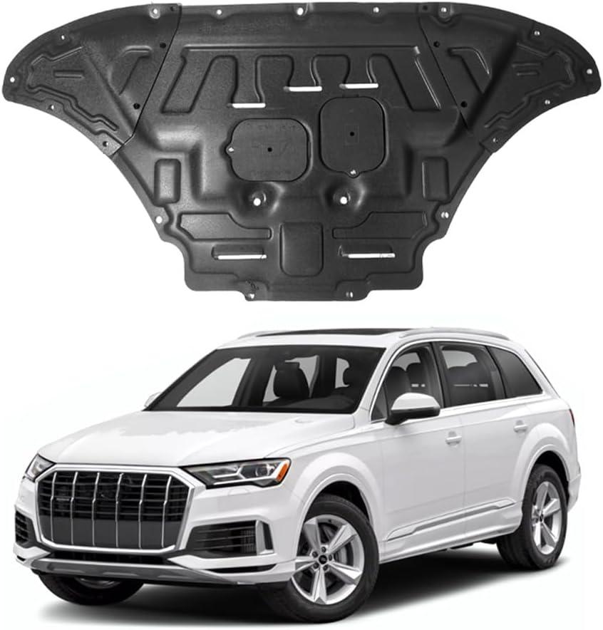 Engine Splash Shield Fit for Audi Q7 2017-2024 Engine Case Guard Under Cover Compatible with 2018-2023 Q7 Front Engine Guard Mud Flaps