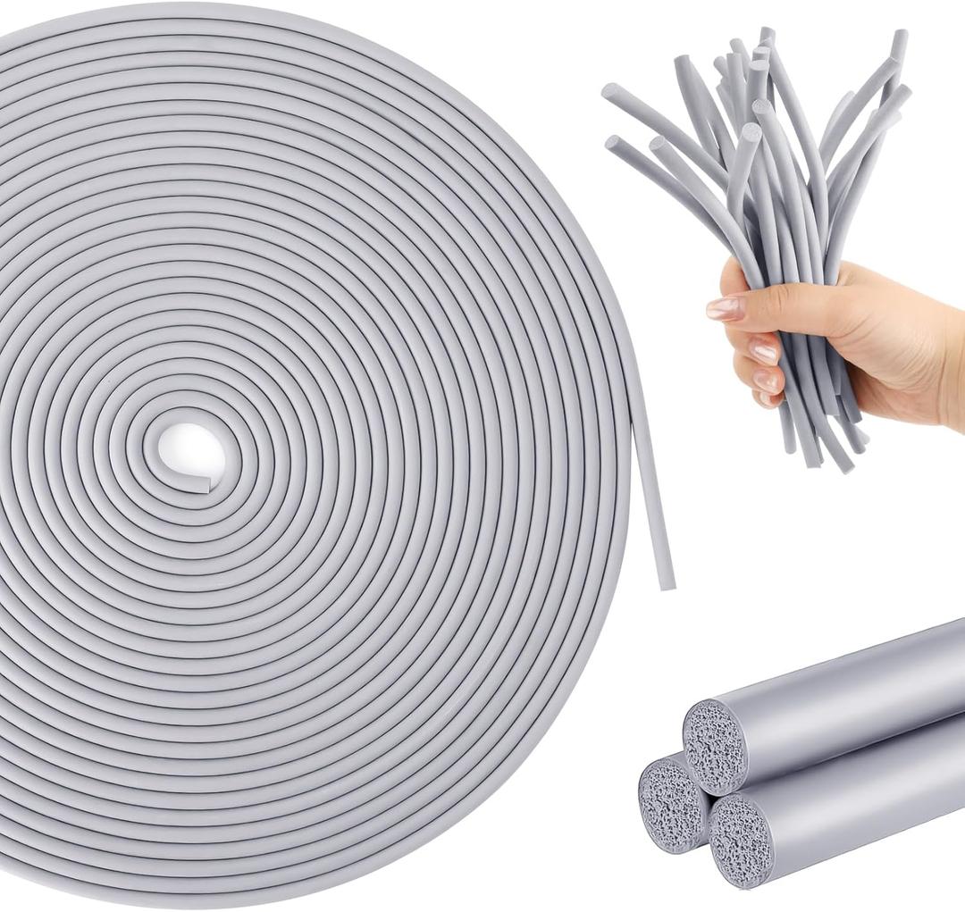 U0U 50 Ft 1/8 inch Backer Rod,Backer Rod Caulk Saver for Gaps and Joint Concrete Filling, Grey Weather Strip Seal Concrete Expansion Joint Filler (1/8 inch *50 feet)