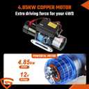 13500lb Electric Winch 12V Rope Fit for Jeep Truck SUV