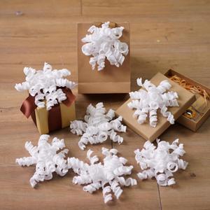 Curly Ribbon Bows,Gift Wrapping self-Adhesive New Year, Birthday, Presents, Treat Bags, Crafts, Wine Bottles Baskets Shower Favors, Wedding Decor,8PCS (White)
