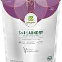 Grab Green Natural 3 in 1 Laundry Detergent Pods, Lavender + Vanilla-with Essential Oils, Organic Enzyme-Powered, Plant & Mineral-Based, White, 34 Oz