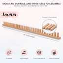 Looma 46" Wooden Loom Frame for DIY Throw Blankets Chunky Knit Blanket Kit Adjustable Size Hand Knitting Kit No Needles Required Beginner-Friendly Yarn Craft for Home Decor & Stress Relief