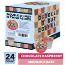 Double Donut Coffee Flavored Coffee Pods, Chocolate Raspberry Coffee, Single Serve Medium Roast Coffee for Keurig K Cups Brewers, 24 Count