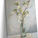 Ovczax Floral Canvas Wall Art, Bathrooms Wall Decor, Home Decor, for Dining Room, Bathroom, Living Room Decoration 12" x 16"