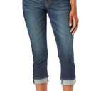 Levi Strauss Signature Gold Women's Mid-Rise Slim Fit Capris Stretch Denim (12, Blue Laguna)