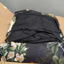 WONGS BEDDING Black Comforter Set Queen, 7 Pieces Bed in a Bag Botanical Floral Comforter Bedding Set, Soft Microfiber Comforter with Flat Sheet, Fitted Sheet, Pillow Shams, Pillowcases