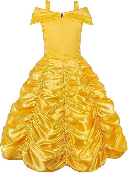 JerrisApparel Princess Dress Off Shoulder Layered Costume for Little Girl For 6 Year 