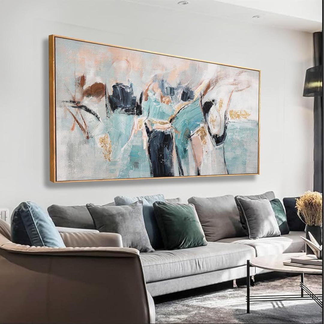 Framed Abstract Wall Art Decor Canvas Artwork Wall Decor Colorful Fantasy Graffiti Art Painting Art For Bedroom Living Room Dining Room Home Office Apartment Modern Abstract Artwork Decoration 20"x40"