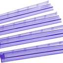 GUSTARIA Mahjong All-in-One Tile Rack & Pusher, Clear Acrylic Mahjong Rack and Pusher Combo, Modern American Majiang Tile Racks, Set of 4 (17.72 inches, Purple)