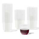 TOSSWARE NATURAL Arc - Plant Based Clear Cold Cups 12 oz - Plastic Alternative for Parties, Bachelorettes, Weddings - Recyclable - Set of 50
