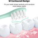 Compatible with Lumineux Electric Toothbrush Replacement Brush Heads,for Lumineux Sonic Electric Toothbrush,with Dust Cover,10 Pack (Light Green, Medium)