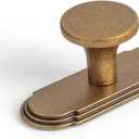 Goo-Ki Antique Brass Cabinet Knob with Backplate,Retro Style Zinc Alloy Cabinet Hardware,6 Packed