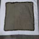 Savori Two Pillows Case One White 25x25 Inches And Moss Green 19x19 Inches