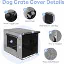 Dog Crate Cover - Kennel Cover Fit for 36 Inch Dog Crate, Double Door Polyester Crate Cover for Wire Dog Crate Indoor Outdoor Protection, Grey (Grey (with window))