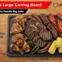 Thirteen Chefs Professional 24 x 18 Grooved Cutting Board for Grilling, BBQ, Carving and Meats - Extra Large, 3/4" Thick Commercial Grade HDPE Plastic, NSF Stamped
