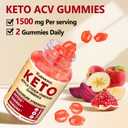 Apple Cider Vinegar Gummies  Keto ACV gummies with the Mother for Digestive Health, Energy & Metabolism Support  Vegan, Gluten Free, Non GMO, Soy Free Gummies with Pomegranate & Beet Root, 60 Count (EXP 10/06/26)