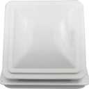 14" RV Roof Vent Fit for Camper Trailer Universal Lid Roof Vent with 12V RV Vent Fan 6" Blades lid Inner for Garnish Ring White