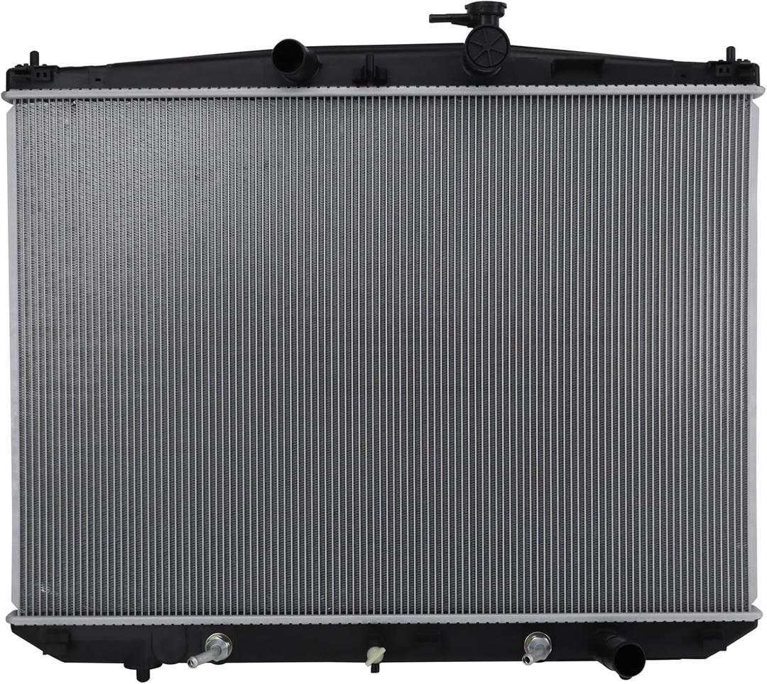 TRQ Radiator Assembly Aluminum Core Down Flow with Transmission Oil Cooler Compatible with 2014-2016 Toyota Highlander V6 3.5L with Tow Package CU13449 CU13450 CU13530 TRQ Radiator Assembly Aluminum Core Down Flow with Transmission Oil Cooler Compatible with 2014-2016 Toyota Highlander V6 3.5L with Tow Package CU13449 CU13450 CU13530