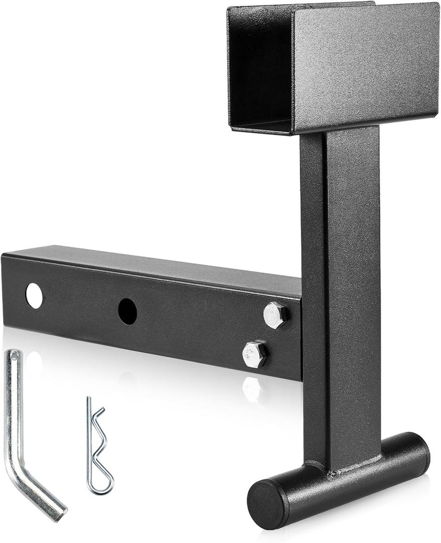 2" Can Grabber Hauler with Hitch Receiver - Towing Attachment for Lawn Mower & Garden Tractor Garbage