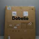 Babelio Baby Gate for Stairs & Doorways, 26-43" W 28" H No Bottom Bar| Easy Installation| One-Handed Operation| Auto-Close| Hardware Mount (Drill Needed) Safety Dog/Pet Gate (Brown Wood Pattern)