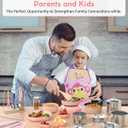 Kids Cooking Set Real for Ages 8-12, Real Montessori Mini Kitchen Tools with Stove Burner & Safe Knife, Easy Educational Cooking Toys for Boys & Girls Beginner Pink