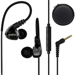 Sport Headphones Wired Over Ear in-Ear Earbuds for Kids Women Small Ears Comfortable, Earhook Earphones for Running Exercise Jogging, Ear Buds with Microphone and Volume for Cell Phones Black