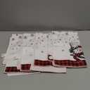 Artoid Mode Red Black Buffalo Plaid Snowman Xmas Trees Christmas Kitchen Towels Dish Towels, 18x26 Inch Daily Seasonal Winter Decoration Hand Towels Set of 4