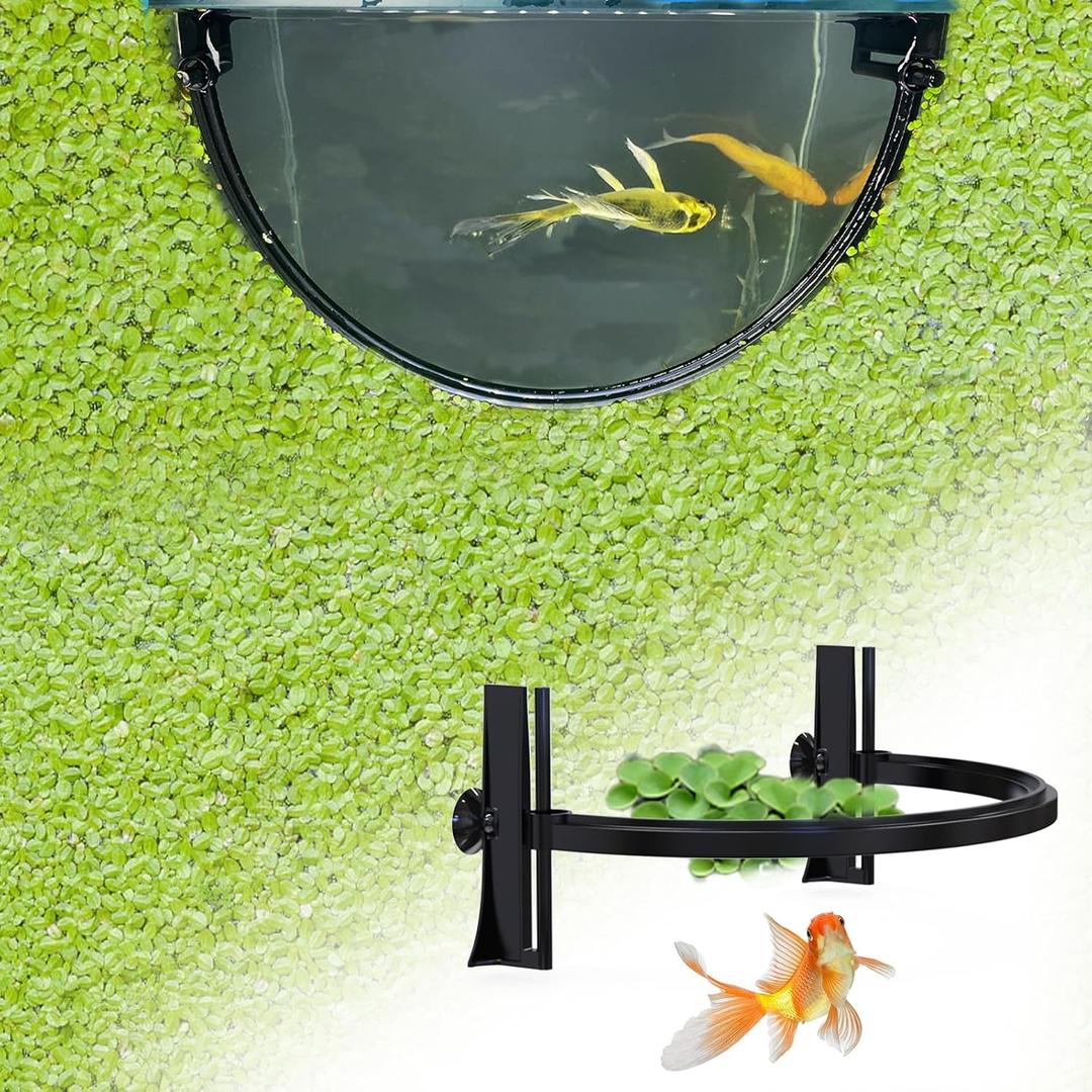 Pryitier Aquarium Floating Plant Barrier, Floating Plant Corral Self Adjusts to Water Level Fish Tank Fence Keeps the Floaters Away from the Filter