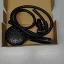 JDO Shower Head with Handheld, 6 Spray Settings High Pressure Hand Held Shower Head, 4.3" High Flow Rain Showerhead Set with Extra Long 59" Stainless Steel Hose and Adjustable Bracket(Matte Black)