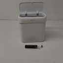 JOYBOS Trash Can with Lid, 2.6 Gallons/9.2 Qt Garbage Can with Press Top, Small Trash Can Dog Proof, Plastic Trash Bin, Waste Basket for Rv Bathroom Kitchen Bedroom Office White