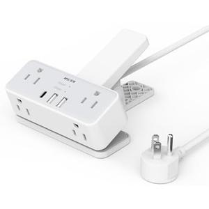 Desk Clamp Power Strip with USB Ports, Mscien 6 FT Extension Cord with Multiple Outlets, Surge Protector Power Strip with 6 Outlet & 3 USB(1 USB C), Desk Mount Edge Extension Cord for Home Office