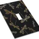 Romantic Dragonfly Garden Farmhouse Style 1 Gang Light Switch Cover Decorative Single Toggle Wall Plate Electrical Switchplate Home Decor for Living Room Bedroom Decorate