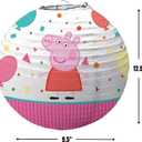 amscan Peppa Pig Confetti Party Embellished Lanterns - 9 1/2" x 12 1/2" | Assorted Design | Pack of 3
