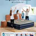 iDOO King Size Air Mattress with Built in Pump, 18" Raised Comfort Blow up Mattress King, Upgraded Inflatable Mattress for Guest Home, Temporary Air Bed with Storage Bag, colchon inflable, 750lbs Max