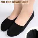 Sofier No Show Socks Womens, Non Slip Low Cut 6 Pairs Thin Silky Dress Footies Liner Invisible Socks Flats Loafers Sneakers (9-12)