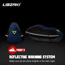 LIBZAKI Jet Ski Cover PWC Cover 2-3 Seats Heavy Duty Waterproof 600D UV Resistant Fits for Yamaha Sea-Doo Kawasaki up to 112"~135" Blue/Black