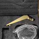 Bathroom Sink Faucet Brushed Gold, Single Handle Brass Sink Faucet with Unique Design, Single Hole Basin Mixer for Lavatory, Vanity, RV, Modern Farmhouse, Suitable for 1 Hole