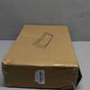 Ceramic Rectangle Serving Platter with Brown Rim: 15.6/14.1/12.6 Inch Large Serving Dishes for Entertaining Party, Turkey, Cheese, Sushi, Snack and Dessert, Microwave Dishwasher Safe