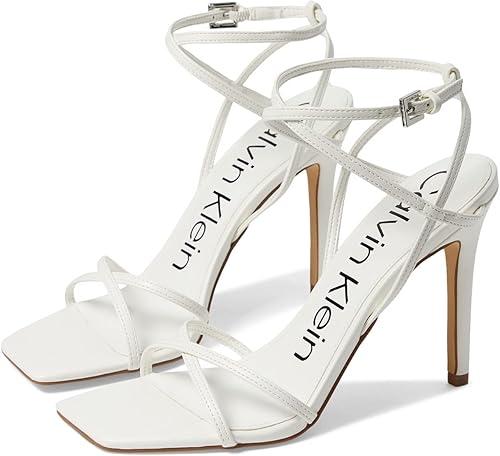 Calvin Klein Women's Tegin Heeled Sandal  (10, Chic Cream )