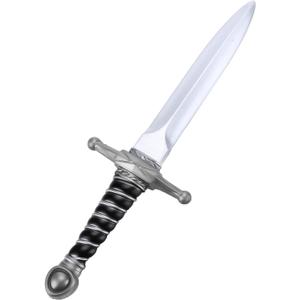15" Fake Foam Swords Martial Arts Weapons, Realistic Dagger Knife Toy, Foam Short Sword Prop for Play Fighting and Assassins Costume Accessory