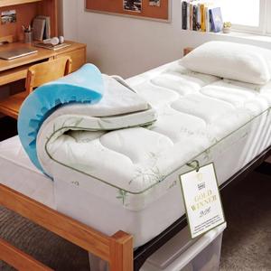 Bedsure 2-in-1 Mattress Topper, 5 Inch Memory Foam Mattress Topper Twin XL, 3 Inch Memory Foam + 2 Inch Viscose Made from Bamboo Mattress Topper Pad, Flippable Memory Foam with Dual Comfort, White