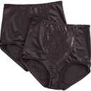 Bali Women’s Shapewear Double Support Light Control Brief with Lace Fajas 2-Pack DFX372 3XL
