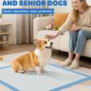 100-Pack X-Large Puppy Pads - 34'' x 28'' Pee Pads for Dogs Potty Training with Leak-Proof Quick-Dry Design, 6-Layer Wee Wee Pads for Dogs, Blue