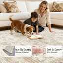 Washable Area Rugs 10x14, Soft Large 10x14 Rugs for Living Room Non-Slip Vintage Beige Indoor Carpet Stain Resistant Rugs for Dining Room Bedroom Nursery Kid & Pet Friendly