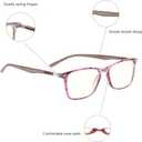JOSCHOO Computer Reading Glasses Blue Light Blocking Readers Men and Women Glasses of Reading (Purple Stripe, 0.0)