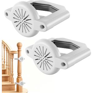 No Drill Baby Gate Banister Adapter, Upgraded Mounting Kit for Stairway, Fits Round & Square Posts 1.5"3.5", for Most Baby & Dog Gates, No Holes in Your Posts, White