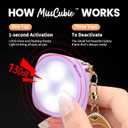 2 x WSDCAM Personal Safety Alarm for Women, 130dB Loud Keychain Alarm with 3-Color LED Safety Light, Rechargeable Self Defense Keychain Personal Alarms for Women, MissCubieGlowSafe Box (Purple)