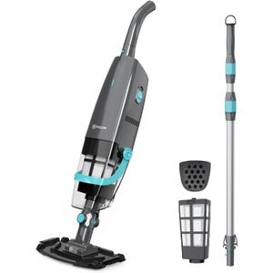 Cordless Handheld Pool Vacuum, Rechargeable Pool Cleaner with 16 Gal/Min Suction, 60 Min Runtime, Dual-Phase Cleaning System, Ideal for Above Ground Pools, Spas, Hot Tubs, Teal (2025 Version). Incomplete